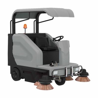 electric ride-on sweeper