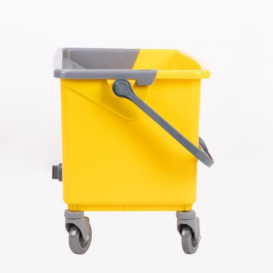  fashionable appearance design big bucket mouth convenient to throw rubbish yellow colour plastic bucket