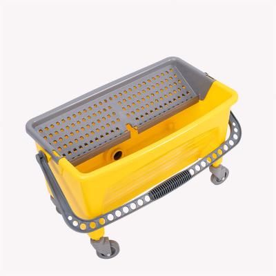  fashionable appearance design big bucket mouth convenient to throw rubbish yellow colour plastic bucket