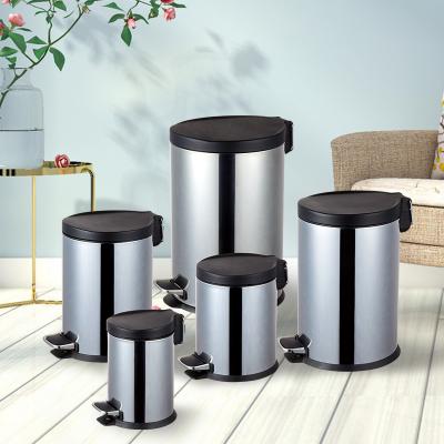  5L Stainless Steel Round Pedal Dustbin -GZ YUEGAO